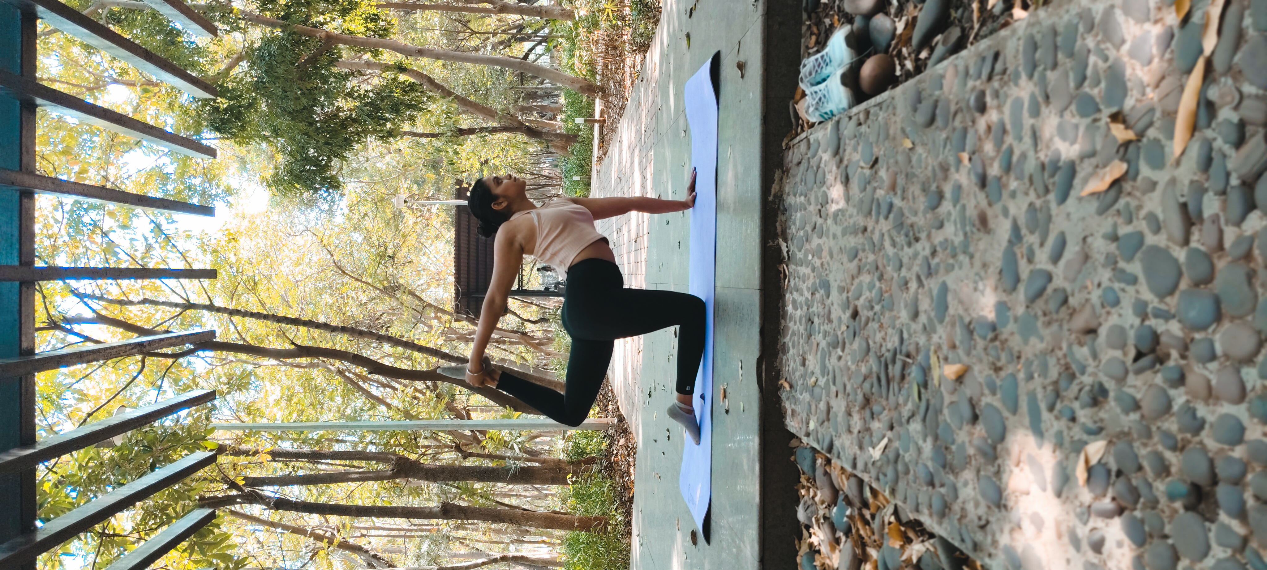 Nidhi Yadav demonstrating yoga